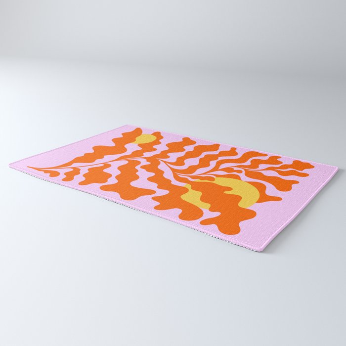 Matisse cut-outs - Pink & Orange Leaf on Sun Rug Gallery Image 3