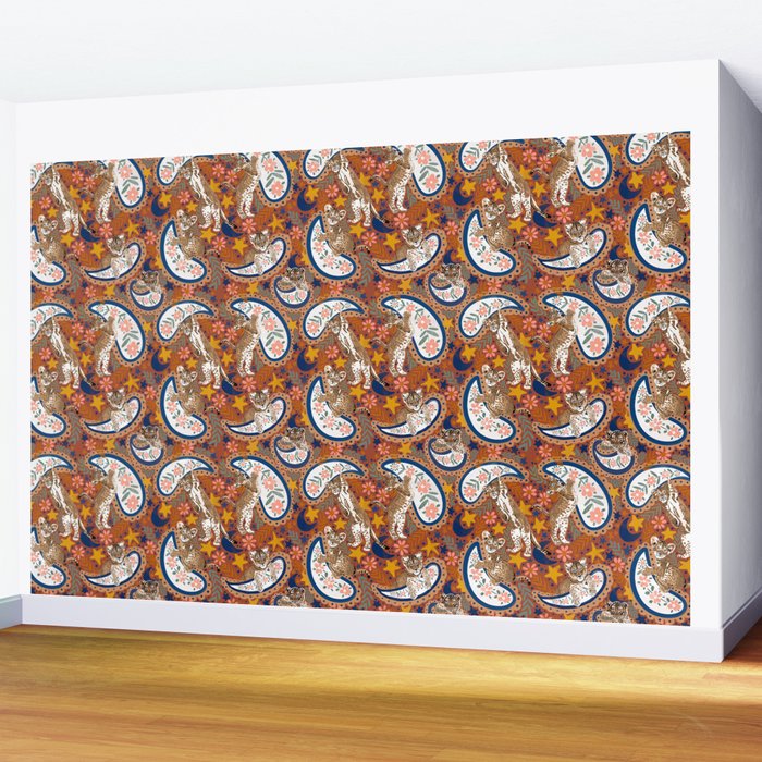 Celestial Sunset Leopard Cubs Wall Mural Gallery Image 2