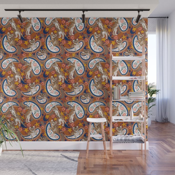 Celestial Sunset Leopard Cubs Wall Mural Gallery Image 1