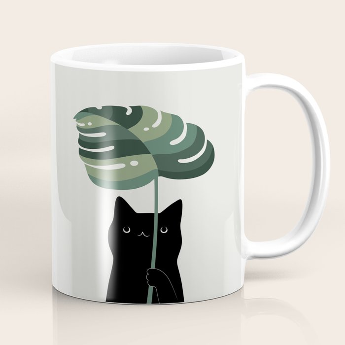 Cat and Plant 16 Coffee Mug Gallery Image 1