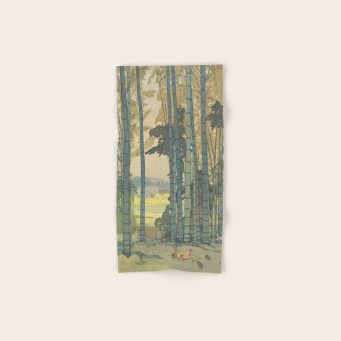Yoshida Hiroshi, Bamboo Grove - Vintage Japanese Woodblock Print Art Bath Towel Gallery Image 1