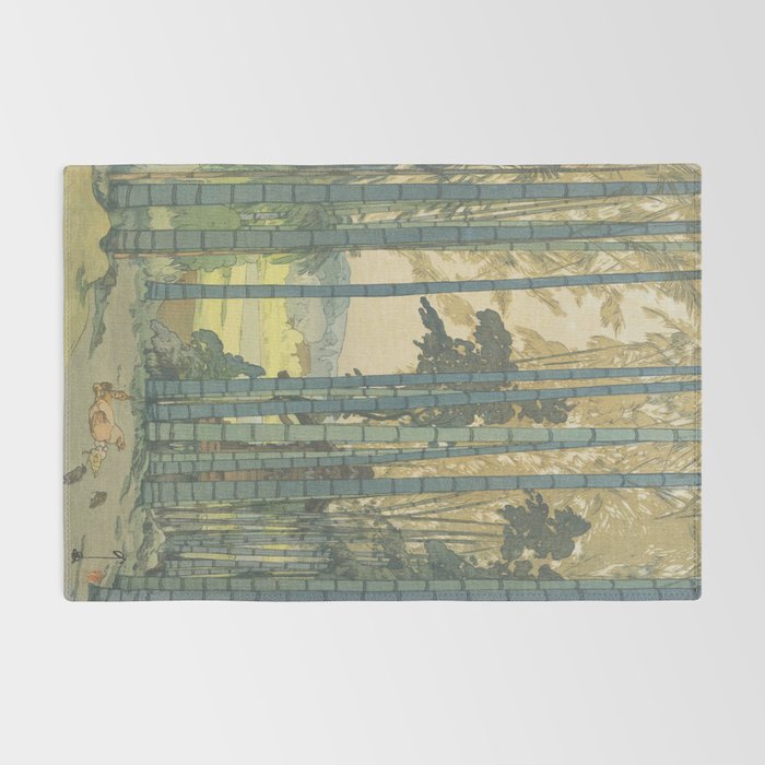 Yoshida Hiroshi, Bamboo Grove - Vintage Japanese Woodblock Print Art Rug Gallery Image 2