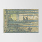 Yoshida Hiroshi, Bamboo Grove - Vintage Japanese Woodblock Print Art Rug Gallery Image 2