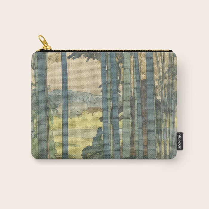 Yoshida Hiroshi, Bamboo Grove - Vintage Japanese Woodblock Print Art Carry All Pouch Gallery Image 1