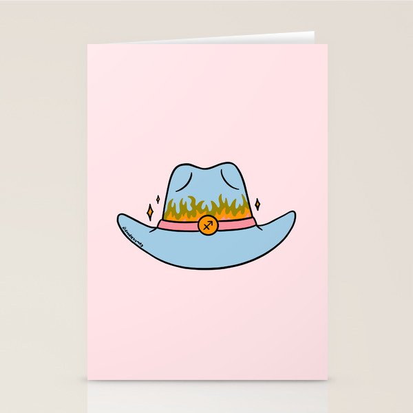 Sagittarius Cowboy Hat Stationery Card Gallery Image 1