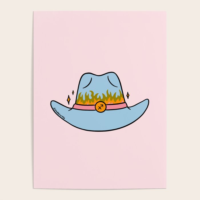 Sagittarius Cowboy Hat Poster Gallery Image 1