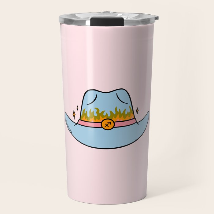 Sagittarius Cowboy Hat Travel Mug Gallery Image 1
