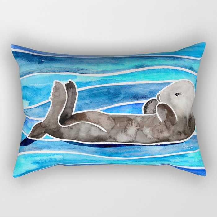 Sea Otter Rectangular Pillow Gallery Image 2