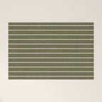 Cozy Stripes In Olive Green Welcome Mat Gallery Image 1
