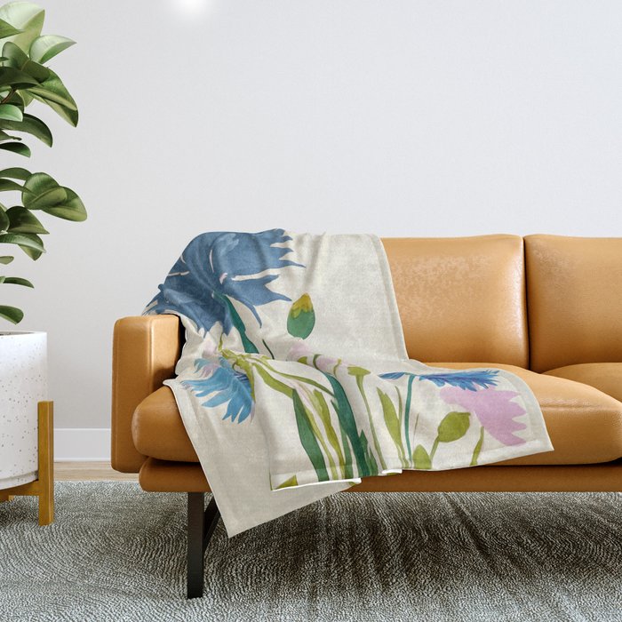 Whispers in Blue Throw Blanket Gallery Image 1