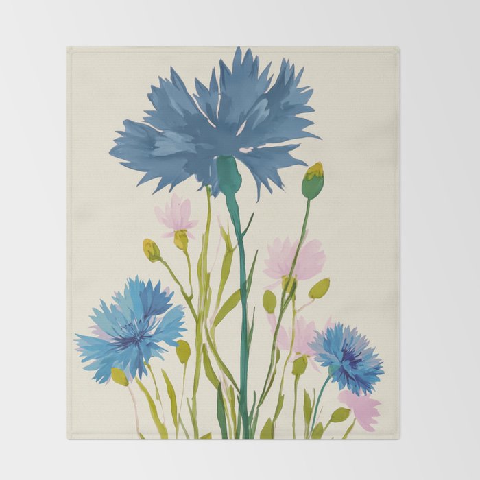 Whispers in Blue Throw Blanket Gallery Image 2
