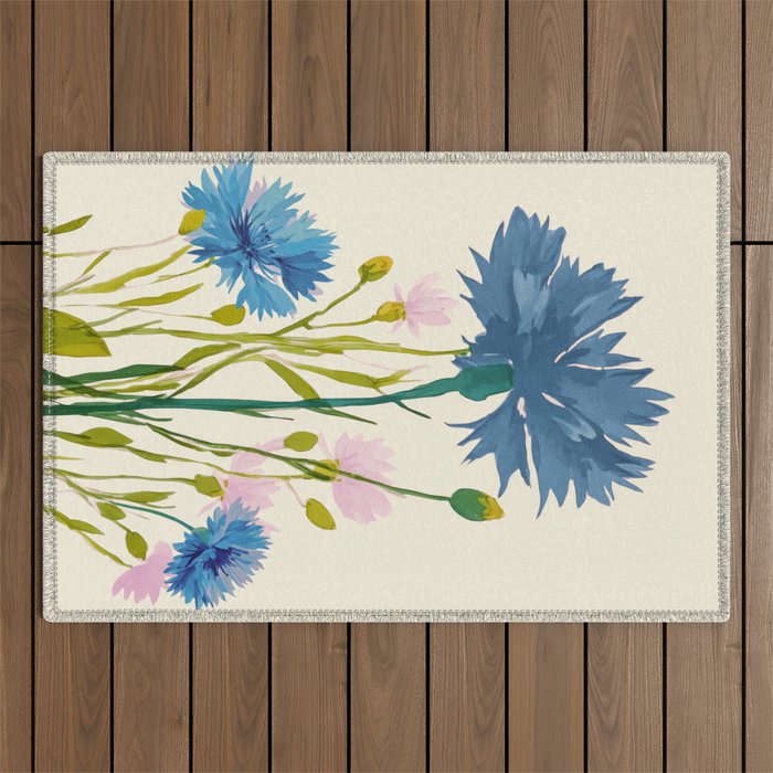 Whispers in Blue Outdoor Rug Gallery Image 1