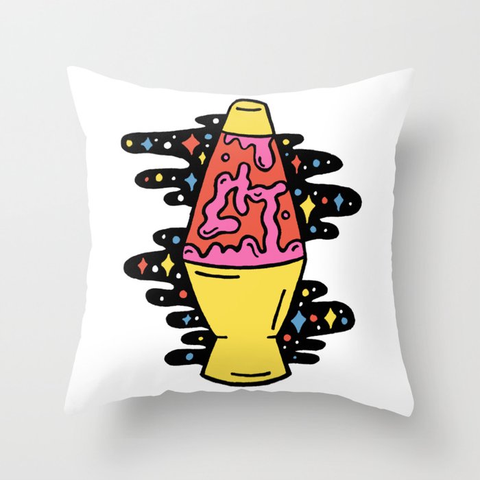 Lit Lava Lamp Throw Pillow Gallery Image 6
