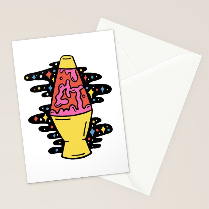 Lit Lava Lamp Stationery Card Gallery Image 2