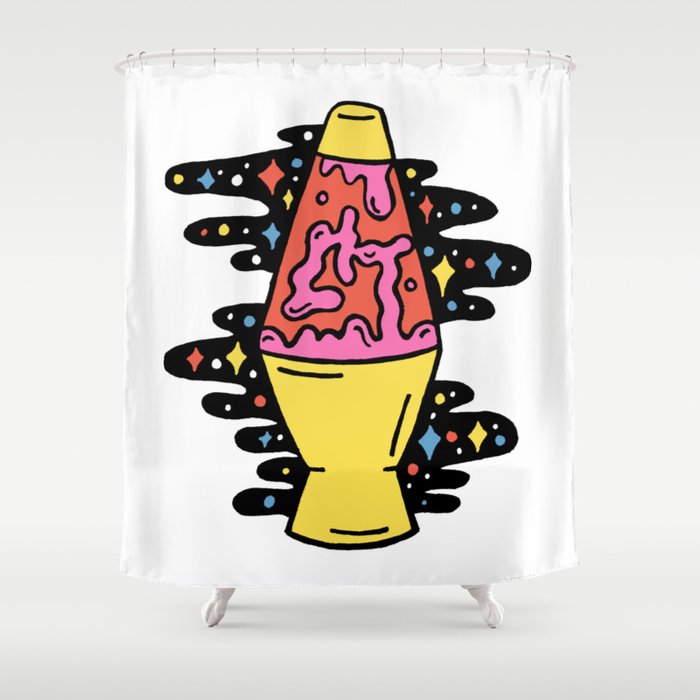 Lit Lava Lamp Shower Curtain Gallery Image 1