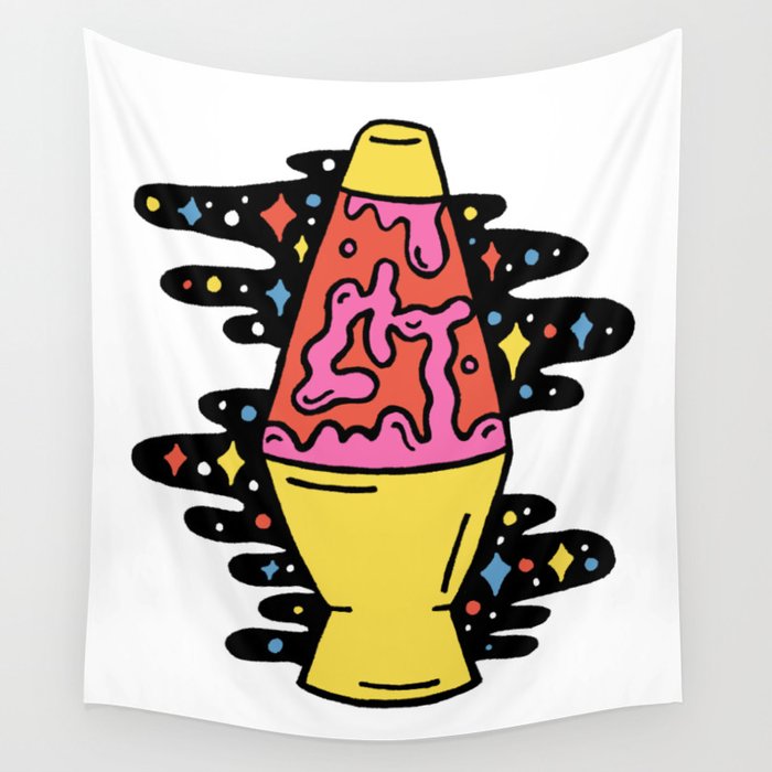 Lit Lava Lamp Wall Tapestry Gallery Image 1