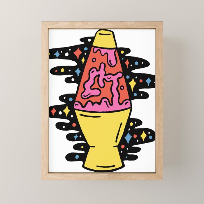 Lit Lava Lamp Mini Art Print Gallery Image 1