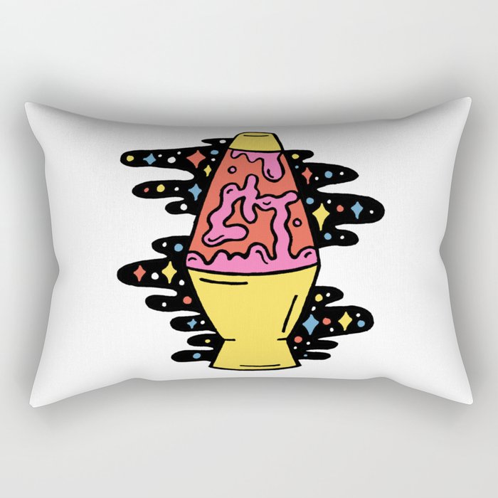 Lit Lava Lamp Rectangular Pillow Gallery Image 1