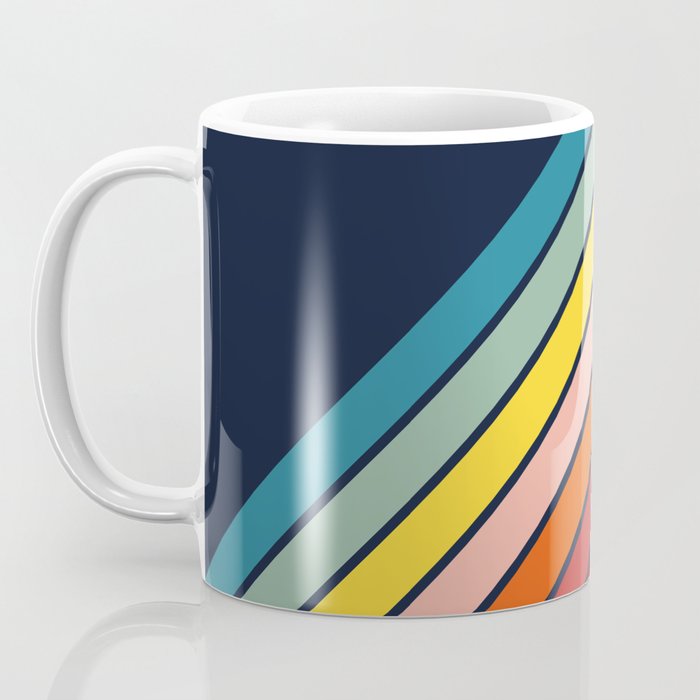 Lumumbu - 70s Vintage Style Retro Summer Stripes Coffee Mug Gallery Image 3