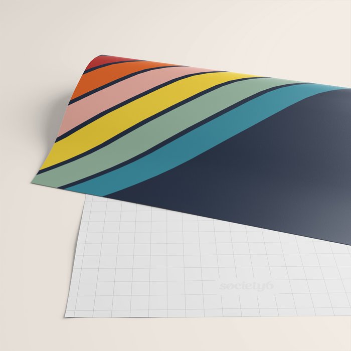 Lumumbu - 70s Vintage Style Retro Summer Stripes Wrapping Paper Gallery Image 2