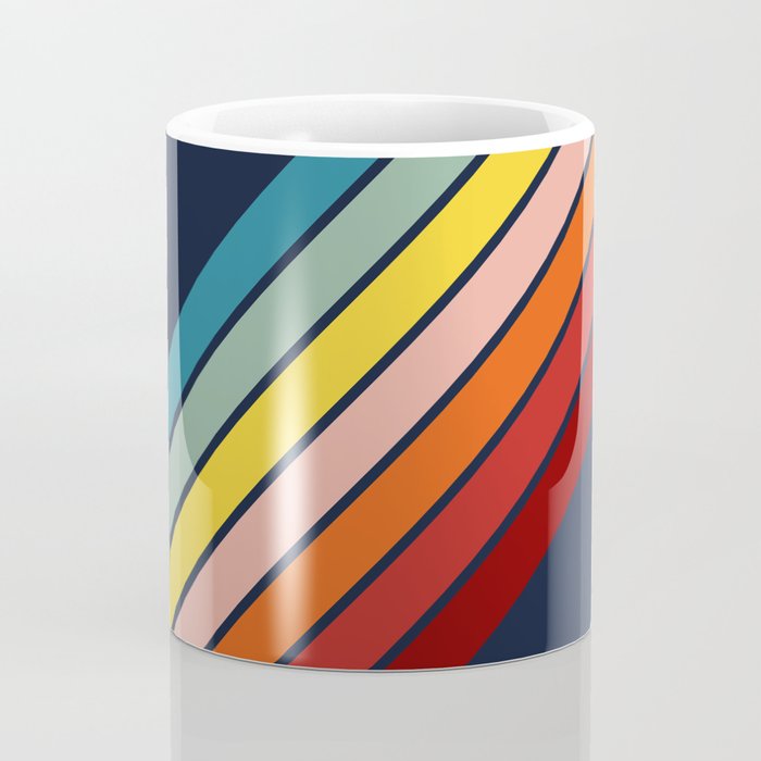 Lumumbu - 70s Vintage Style Retro Summer Stripes Coffee Mug Gallery Image 4