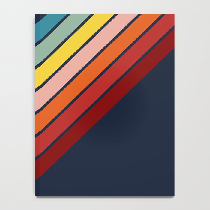Lumumbu - 70s Vintage Style Retro Summer Stripes Notebook Gallery Image 4