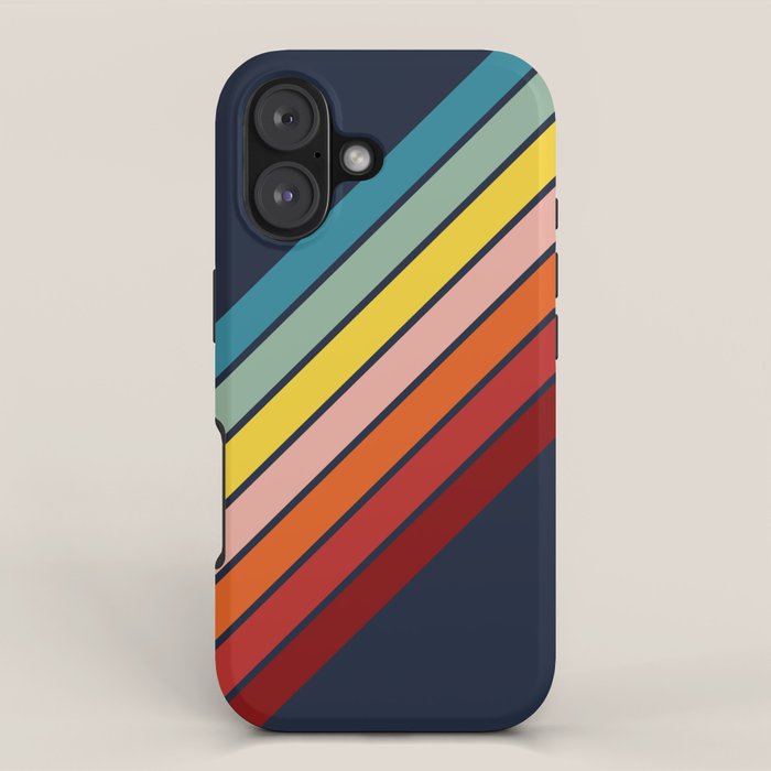 Lumumbu - 70s Vintage Style Retro Summer Stripes iPhone Case Gallery Image 1