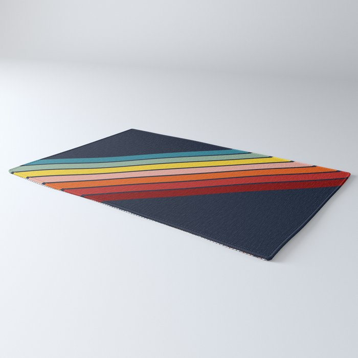 Lumumbu - 70s Vintage Style Retro Summer Stripes Rug Gallery Image 3