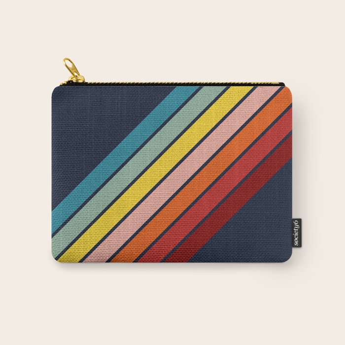 Lumumbu - 70s Vintage Style Retro Summer Stripes Carry All Pouch Gallery Image 1