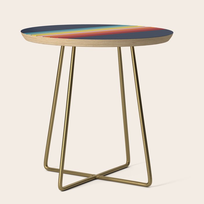 Lumumbu - 70s Vintage Style Retro Summer Stripes Side Table Gallery Image 1