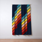 Lumumbu - 70s Vintage Style Retro Summer Stripes Window Curtain Gallery Image 3