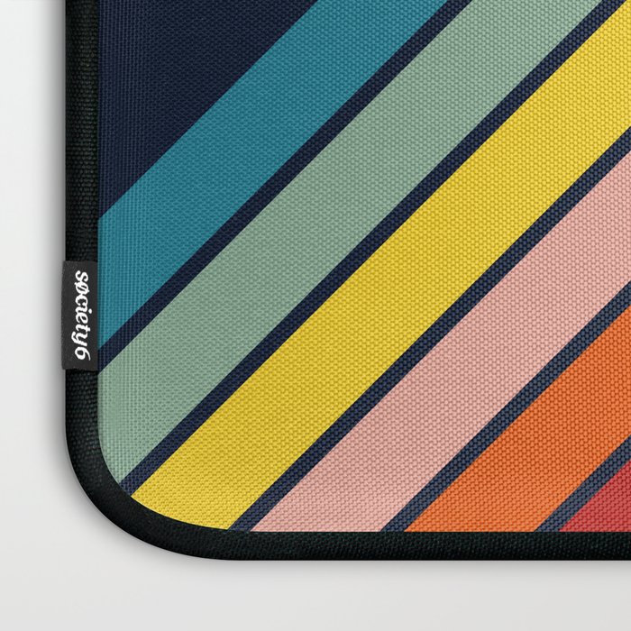 Lumumbu - 70s Vintage Style Retro Summer Stripes Laptop Sleeve Gallery Image 3