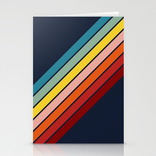 Lumumbu - 70s Vintage Style Retro Summer Stripes Stationery Card Gallery Image 2