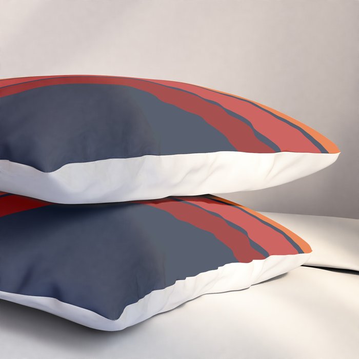 Lumumbu - 70s Vintage Style Retro Summer Stripes Pillow Sham Gallery Image 3