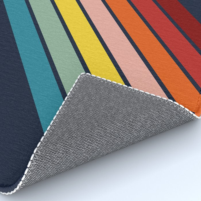 Lumumbu - 70s Vintage Style Retro Summer Stripes Rug Gallery Image 4