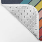 Lumumbu - 70s Vintage Style Retro Summer Stripes Bath Mat Gallery Image 2