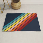 Lumumbu - 70s Vintage Style Retro Summer Stripes Rug Gallery Image 1