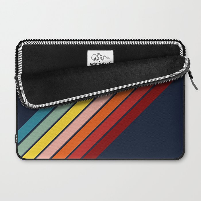 Lumumbu - 70s Vintage Style Retro Summer Stripes Laptop Sleeve Gallery Image 2