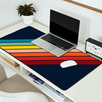 Lumumbu - 70s Vintage Style Retro Summer Stripes Desk Mat Gallery Image 2