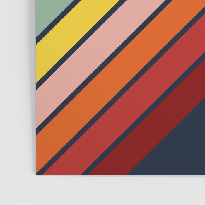 Lumumbu - 70s Vintage Style Retro Summer Stripes Poster Gallery Image 3