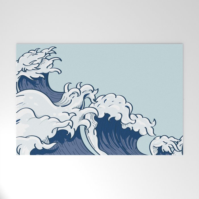 The Great Kanagawa Japanese Wave Welcome Mat Gallery Image 1