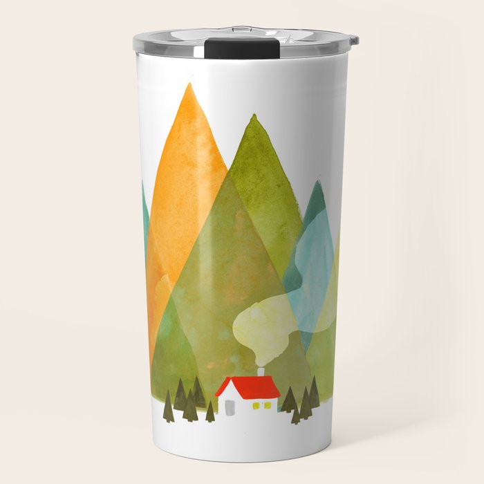 House at the foot of the mountains Travel Mug Gallery Image 1