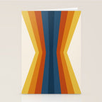 Bright 70's Retro Stripes Reflection Stationery Card Gallery Image 2