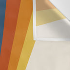Bright 70's Retro Stripes Reflection Wall Tapestry Gallery Image 3