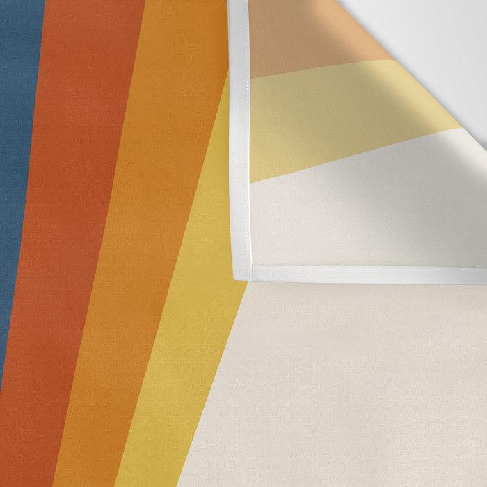 Bright 70's Retro Stripes Reflection Wall Tapestry Gallery Image 3