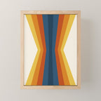 Bright 70's Retro Stripes Reflection Mini Art Print Gallery Image 1