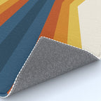 Bright 70's Retro Stripes Reflection Rug Gallery Image 4