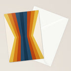 Bright 70's Retro Stripes Reflection Stationery Card Gallery Image 2
