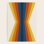 Bright 70's Retro Stripes Reflection Poster Gallery Image 4