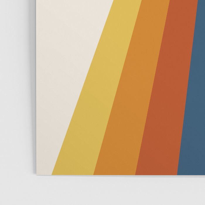 Bright 70's Retro Stripes Reflection Poster Gallery Image 3